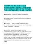 TEST BANK FOR HEALTH PROMOTION THROUGHOUT THE LIFE SPAN MASTER STUDY PACK 2026 FULL QUESTIONS AND SOLUTIONS