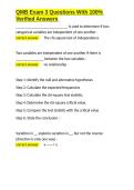 QMB Exam 3 Questions With 100- Verified Answers&period;docx
