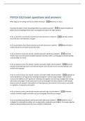 PSYCH 310 Exam questions and answers 