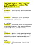 QMB 3602 - Module 5 Data Collection and Analysis Exam Questions With 100- Verified Answers&period;docx