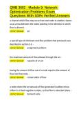 QMB 3602 - Module 9 Network-Optimization Problems Exam Questions With 100- Verified Answers&period;docx