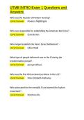 UTMB INTRO Exam 1 Questions and Answers&period;docx