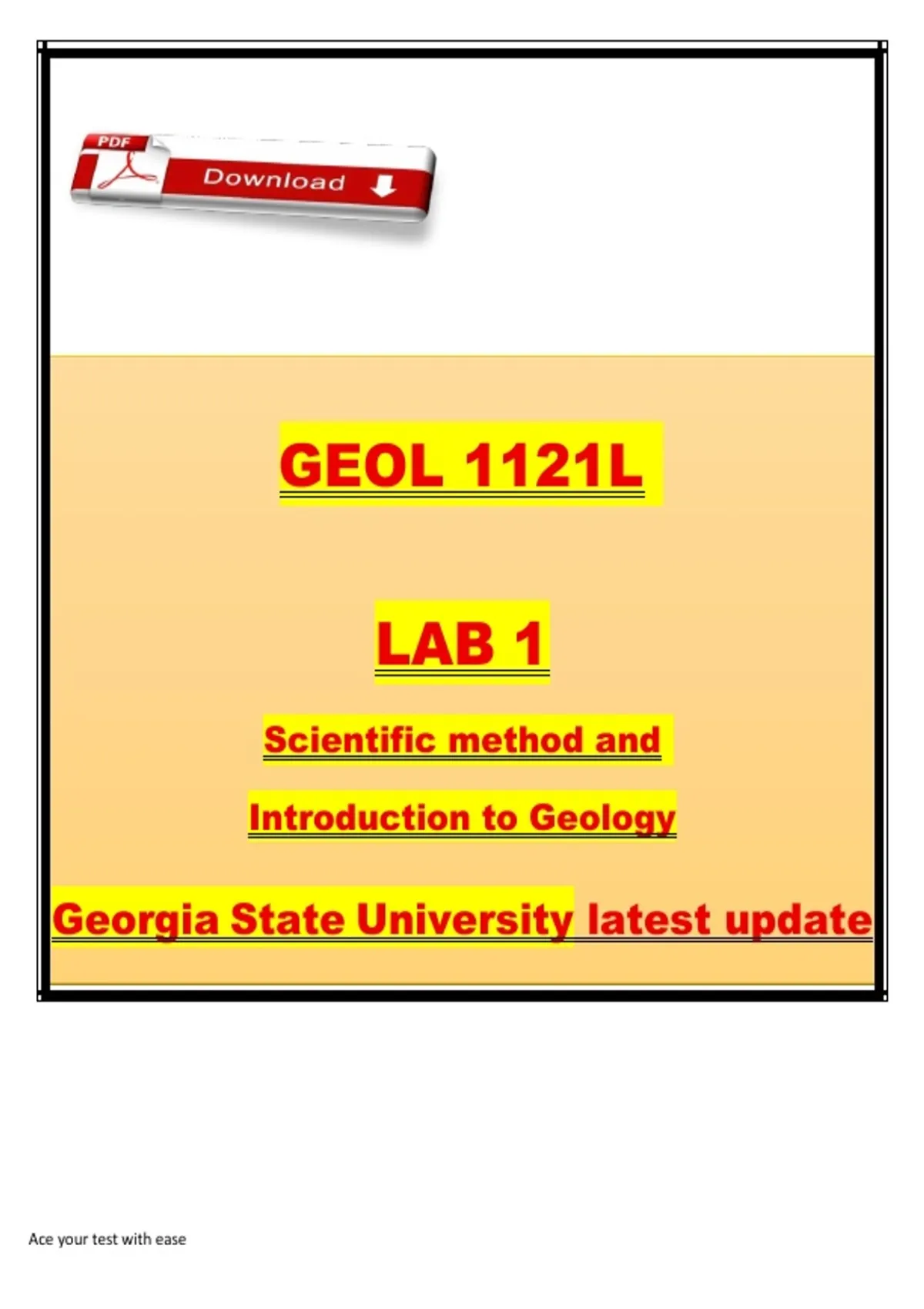 GEOL 1121L – Lab 1 – 2025 – Scientific Method Precision & Dynamic Earth ...
