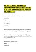 NY LIFE ACCIDENT AND HEALTH INSURANCE AGENT BROKER EXAM SERIES 17-55 ELITE REVIEW WITH 100&percnt; VERIFIED SOLUTIONS 2026