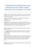 CA SPCB Branch 2 Field Rep Exam Actual Questions and Answers 2026 &vert; Complete Study Guide &vert; Pass Guaranteed - A&plus; Graded