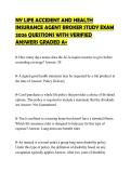NY LIFE ACCIDENT AND HEALTH INSURANCE AGENT BROKER STUDY EXAM 2026 QUESTIONS WITH VERIFIED ANSWERS GRADED A&plus;