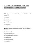 UCLA EMT TRAUMA CERTIFICATION 2026 EXAM PREP WITH VERIFIED ANSWERS