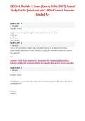 BIO 102 &ndash; Module 3 Exam&comma; 2026&sol;2027 &ndash; Actual Study Guide Questions with 100&percnt; Correct Answers&comma; Graded A&plus;