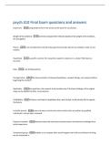 psych 310 Final Exam questions and answers 
