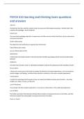 PSYCH 310 learning and thinking Exam questions  and answers 