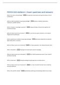 PSYCH 310 midterm 1 Exam questions and answers 