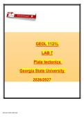 GEOL 1121L &ndash; Lab 7 &ndash; Georgia State University &ndash; 2026&sol;2027 &ndash; Complete Plate Tectonics Lab Answers