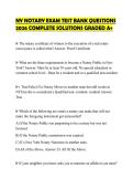 NY NOTARY EXAM TEST BANK QUESTIONS 2026 COMPLETE SOLUTIONS GRADED A&plus;