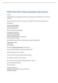 PSYCH 310 UNIT 8 Exam questions and answers 