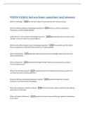 PSYCH 310ch1 lecture Exam questions and answers 