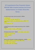 ATI Comprehensive Exam Preparation Newest  2026-2027 With Complete Questions And Correct  Detailed Answers &vert; A&plus; Graded &vert; Brand New  Version