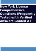 New York Adjuster Exam Comprehensive Questions &lpar;Frequently Tested&rpar;with Verified Answers Graded A&plus;