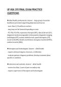 UF HSA 3111 FINAL EXAM PRACTICE QUESTIONS