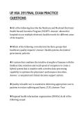 UF HSA 3111 FINAL EXAM PRACTICE QUESTIONS