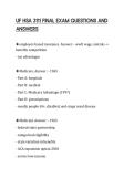 UF HSA 3111 FINAL EXAM QUESTIONS AND ANSWERS
