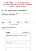 BIOD 102 &ndash; Lab 2 Essential Biology II&comma; Portage Learning 2026&sol;2027 &ndash; Actual Exam Questions with Verified Answers