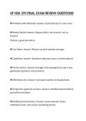 UF HSA 3111 FINAL EXAM REVIEW QUESTIONS