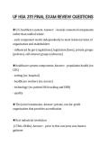 UF HSA 3111 FINAL EXAM REVIEW QUESTIONS
