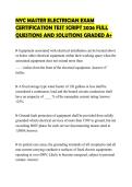 NYC MASTER ELECTRICIAN EXAM CERTIFICATION TEST SCRIPT 2026 FULL QUESTIONS AND SOLUTIONS GRADED A&plus;