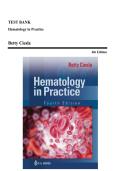 Test Bank - Hematology in Practice&comma; 4th Edition &lpar;Ciesla&comma; 2026&rpar;&comma; Chapter 1-20 &vert; All Chapters