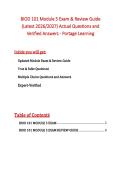 BIOD 101 &ndash; Module 5 Exam & Review Guide&comma; Portage Learning 2026&sol;2027 &ndash; Actual Questions with Verified Answers