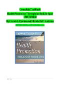Test Bank For Health Promotion Throughout The Life Span 10th Edition Author&colon; Carole Lium Edelman&comma; Elizabeth Connelly Kudzma 100&percnt; Complete With Verified Questions And Answers Newest Version