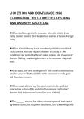 UHC ETHICS AND COMPLIANCE 2026 EXAMINATION TEST COMPLETE QUESTIONS AND ANSWERS GRADED A&plus;