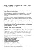 BSNC 1000 EXAM -1 VERIFIED ACCURATE STUDY GUIDE LATEST UPDATED
