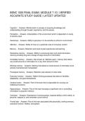 BSNC 1000 FINAL EXAM MODULE 7-10 VERIFIED ACCURATE STUDY GUIDE LATEST UPDATED