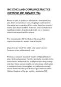 UHC ETHICS AND COMPLIANCE PRACTICE QUESTIONS AND ANSWERS 2026