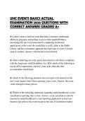 UHC EVENTS BASICS ACTUAL EXAMINATION 2026 QUESTIONS WITH CORRECT ANSWERS GRADED A&plus;