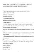 BSNC 1000 - FINAL PRACTICE QUESTIONS &vert; VERIFIED  ACCURATE STUDY GUIDE &vert; LATEST UPDATED 