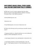 UHC EVENTS BASICS FINAL STUDY GUIDE 2026 SOLVED QUESTIONS FULLY CORRECT