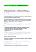 CFE EXAM- LAW QUESTIONS & ANSWERS &vert; GRADED A