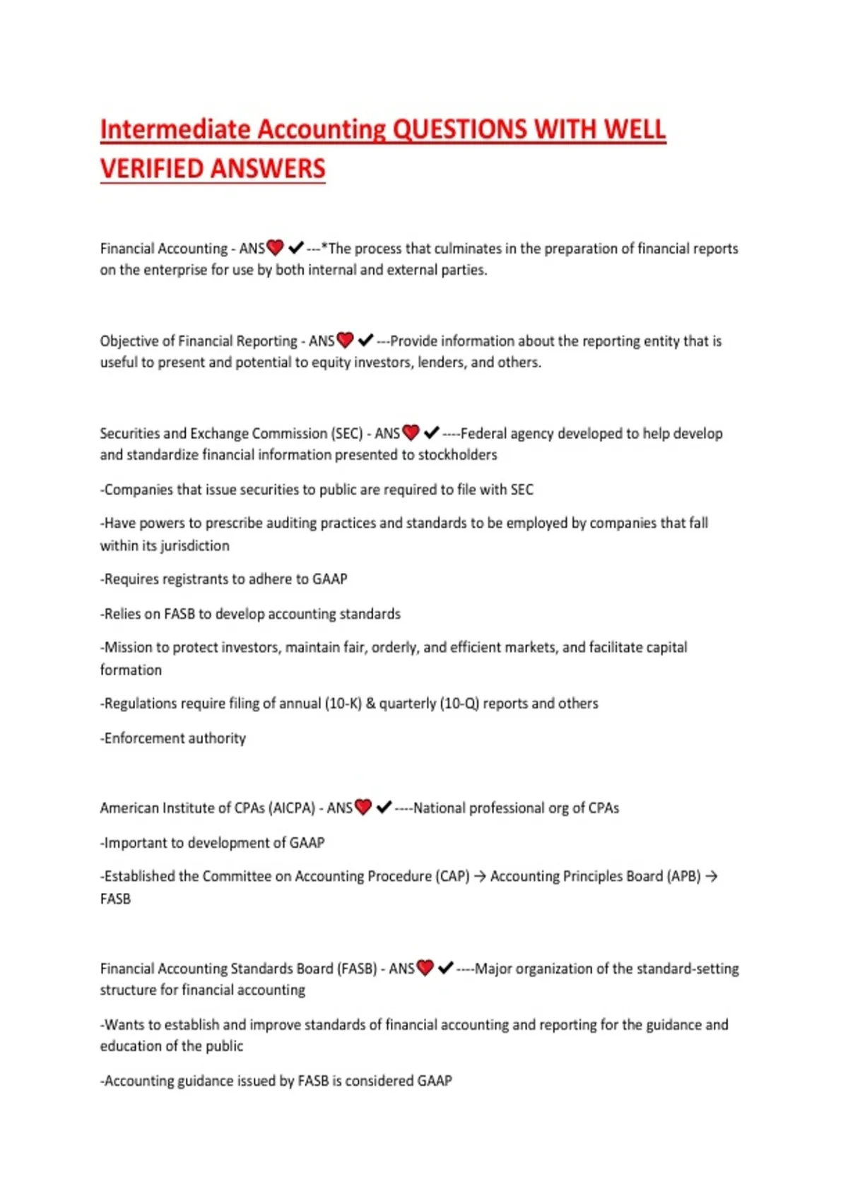 Process Account Question Intermediate Accounting QUESTIONS WITH WELL VERIFIED ANSWERS Financial ...