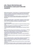 CFE FRAUD PREVENTION AND DETERRENCE EXAM QUESTIONS AND ANSWERS