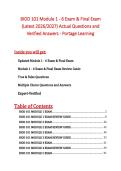 BIOD 101 &ndash; Modules 1&ndash;6 & Final Exam&comma; Portage Learning 2026&sol;2027 &ndash; Actual Questions with Verified Answers