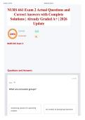 NURS 661 Exam 2 Actual Questions and Correct Answers with Complete Solutions &vert; Already Graded A&plus; &vert; 2026 Update
