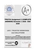 TPS3704 Assignment 2 &lpar;COMPLETE ANSWERS&rpar; Semester 1 2026 - DUE 2026&semi; 100&percnt; Correct solutions and explanations&period; 