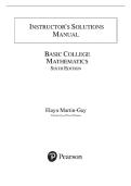 Solution Manual for Basic College Mathematics 6th Edition by Elayn Martin-Gay