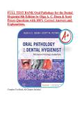 FULL TEST BANK Oral Pathology for the Dental Hygienist 8th Edition by Olga A&period; C&period; Ibsen & Scott Peters Questions with 100&percnt; Correct Answers and Explanations&period;