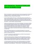 CFE-FINANCIAL TRANSACTIONS AND FRAUD SCHEMES EXAM QUESTIONS WITH CORRECT ANSWERS