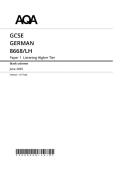 2025 GCSE AQA GERMAN HIGHER PAPER 1 WITH MARK SCHEME