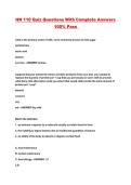 HN 110 Quiz Questions With Complete Answers 100&percnt; Pass 