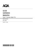 2025 GCSE AQA GERMAN HIGHER PAPER 3 WITH MARK SCHEME 